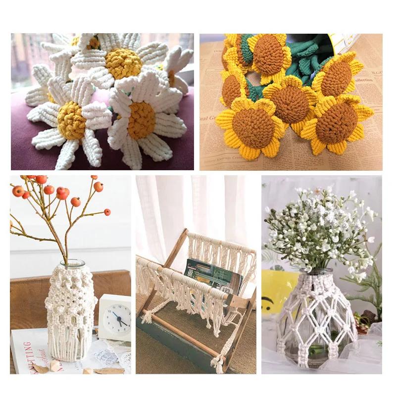 5mm Black and White Cotton Rope DIY Hand Woven Tapestry Rope Package Zongzi Line Hanging Tag Rope Cotton Thread 46m