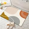 Custom Luxury Designer Non-slip Soft Absorbent Bath Mat Soft Diatom Mud Stone Pink Floral Pattern Brown and Blue Bath Rugs Hotel
