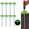 8Pcs Tent Stakes Heavy-Duty Metal Camping Stakes Threaded Anchors Up with Drill or Hammer Superior Grip Tent Pegs on Grass