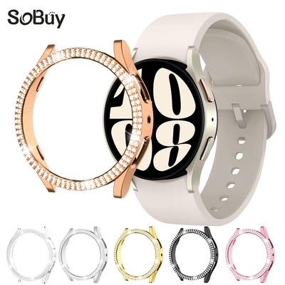 Diamond-Studded Hollow PC Protective Case for Samsung Galaxy Watch7/6/5FE (40/44mm)