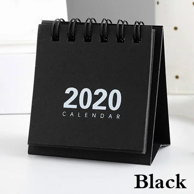 

Мини-календарь для нового года, креативный простой настольный блокнот на катушке из крафт-бумаги, календарь на каждый день, украшение для домашнего стола black