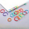 30pcs Double-Button Binding Colored Loose-Leaf Rings Plastic Book Rings Card Rings And Assorted Colored Rings