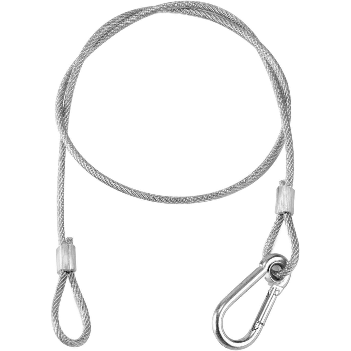 

Черный стальной трос безопасности 304 с покрытием для сценического и праздничного освещения