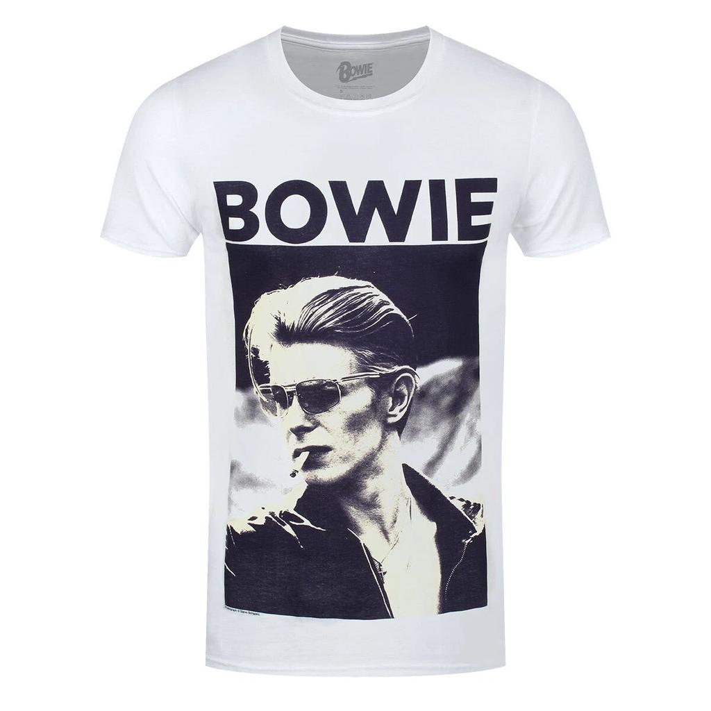 T-Shirt David Bowie Smoke Ufficiale Nuova Bianca