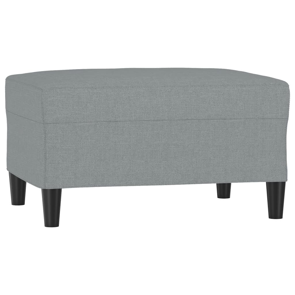 Footstool Light Grey 70 X 55 X 41 Cm Fabric