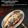 Oval Shape Barbecue Plate Stainless Steel Large Serving Plate New Steamed Fish Plate  Kitchen Use