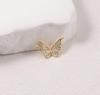 Light Luxury Two-Tone Butterfly Pendant Necklace - Gold & Silver Fashion Accessory for Women