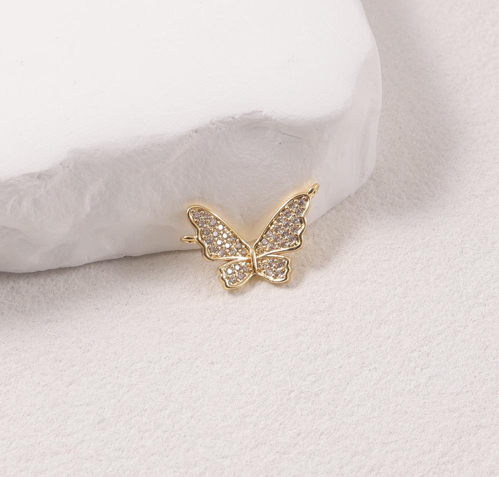 Light Luxury Two-Tone Butterfly Pendant Necklace - Gold & Silver Fashion Accessory for Women