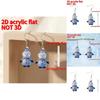Christmas Cartoon Snowman Acrylic Earrings With Silver Pins For Men And Women