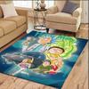 Rick and Morty pattern bedroom, living room, office decorative carpet, family bedroom headboard carpet, door mat, bathroom mat.