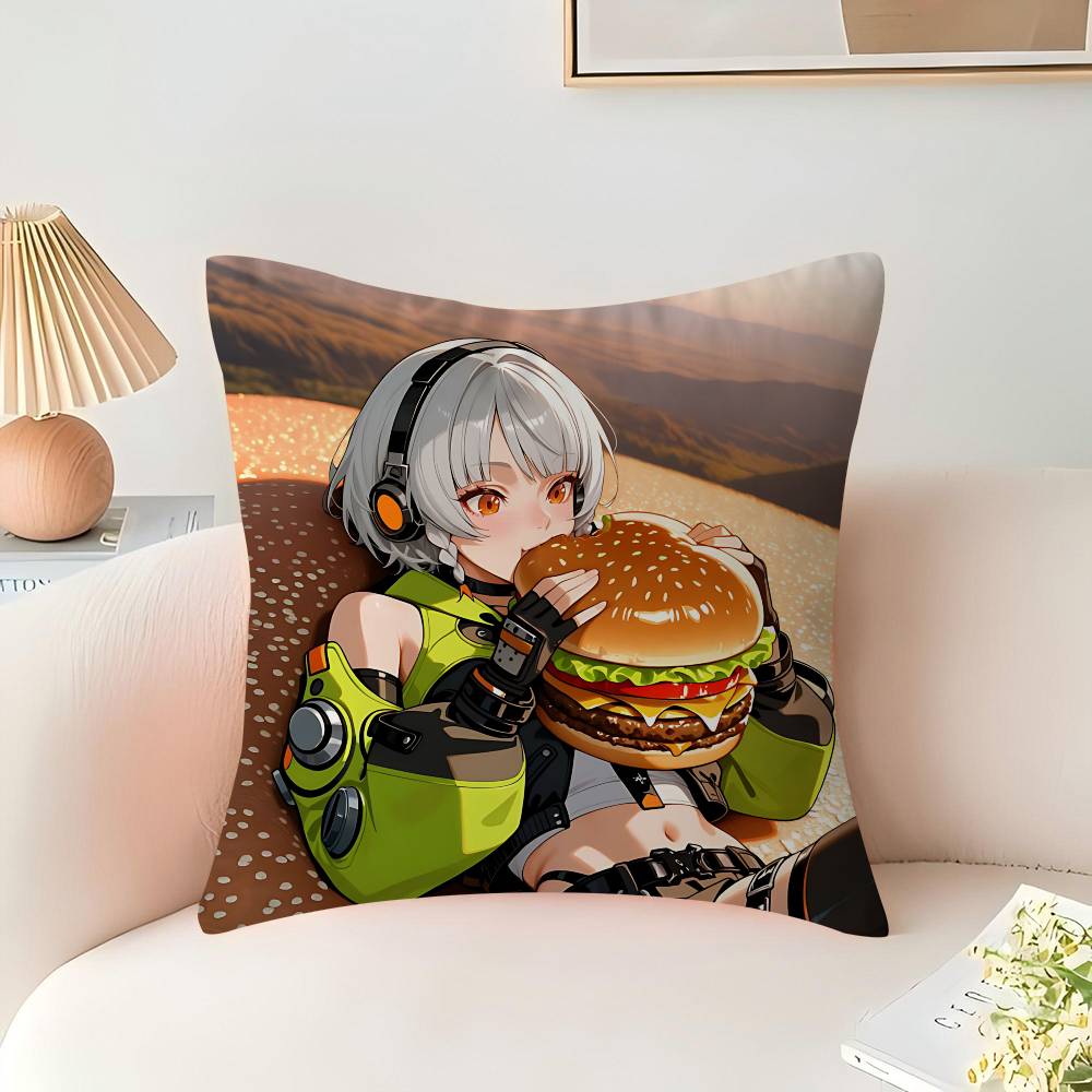 

Zenless-Zone-Zero Anby Demara Pillowcase toon Gift Cushion Cover Bedroom Home Sofa Chair Seat Decor pillow case 16x16Inch