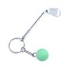 Car Key Chain Bag Charms For Gift Metal Keychain Golf Ball Key Chain Mini Golf Racket Ball Pendant