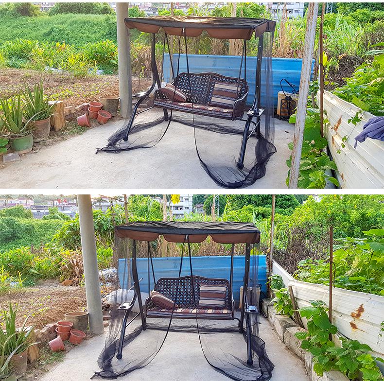 Patented Mosquito Net Outdoor Rocking Chair with Shade - Modern American Design for Garden & Balcony