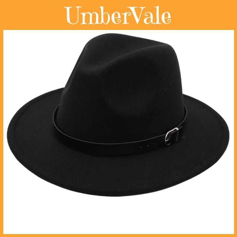 Cappello Fedora Vintage in Stile Etnico a Tesa Larga per Donne e Uomini