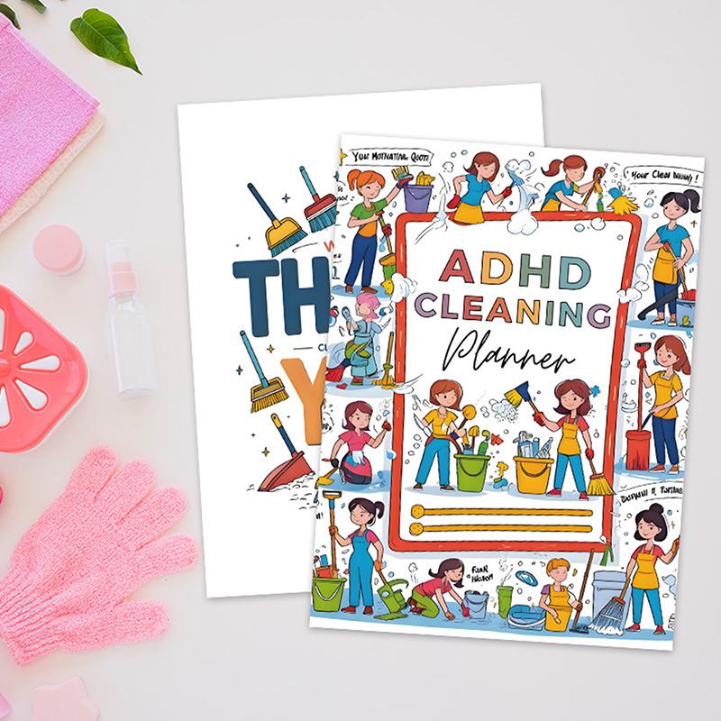 Cleaning Planner For Adhd Adults Women Kids,Household Daily Cleaning Schedule And Checklist Organizing Notebook