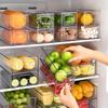 Transparent PET Kitchen Refrigerator Drawer Organizer for Food Storage