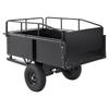 VEVOR Robuuste ATV Trailer Stalen Kiepwagen, 340 kg 0,43 Kubieke Meter, Tuin Utility Trailer met Afneembare Zijkanten voor Zitmaaier Tractor