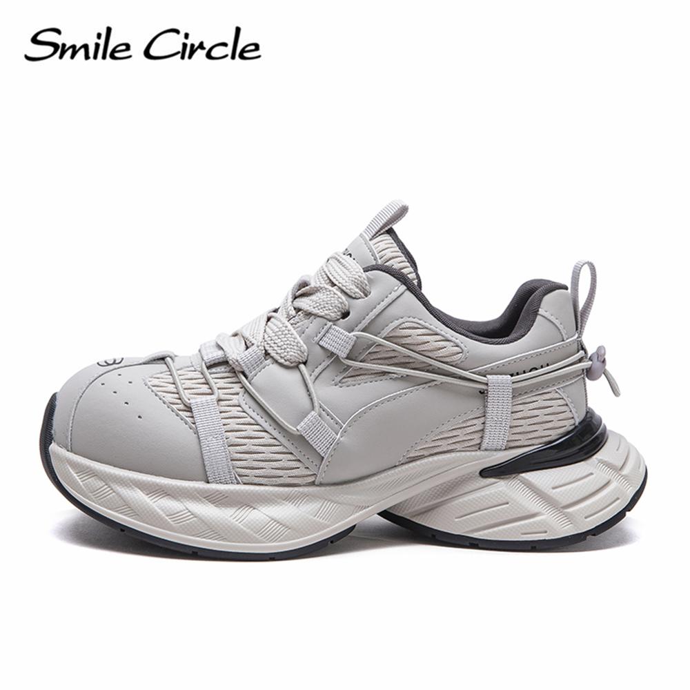 Women Sneakers Round Toe Height Increase Trainers Fashion Casual Thick Bottom Shoes