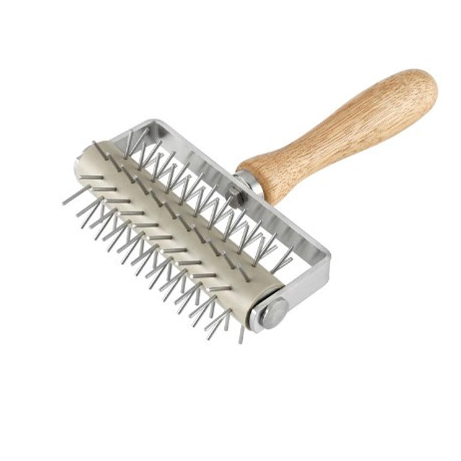 New Pizza Dough Docker Stainless Steel Pizza Roller with Spikes Multipurpose Pastry Dough Docker Sturdy Pizza Docking Tool