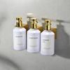 Shampoo and Conditioner Dispenser Set of 3 for Wall Mount,16.9 fl oz Drill Free Shower Soap Bottles with Labels,Refillable Body Wash Dispensers for