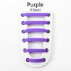 12Pcs/Set Elastic Silicone Shoelaces Practical Fashionable for Men Women Lazy Hammer Type Shoe Laces Sneakers No Tie Shoelaces