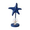 Starfish Figurine Collection Nautical Rustic, Desktop Ornament, Decorative Statue, Wood Sculpture for Bookshelf Entrance Decor