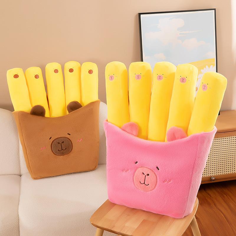 Fries French Capybara Plush Toy Cartoon Stuffed Animal Doll Gift Decoration