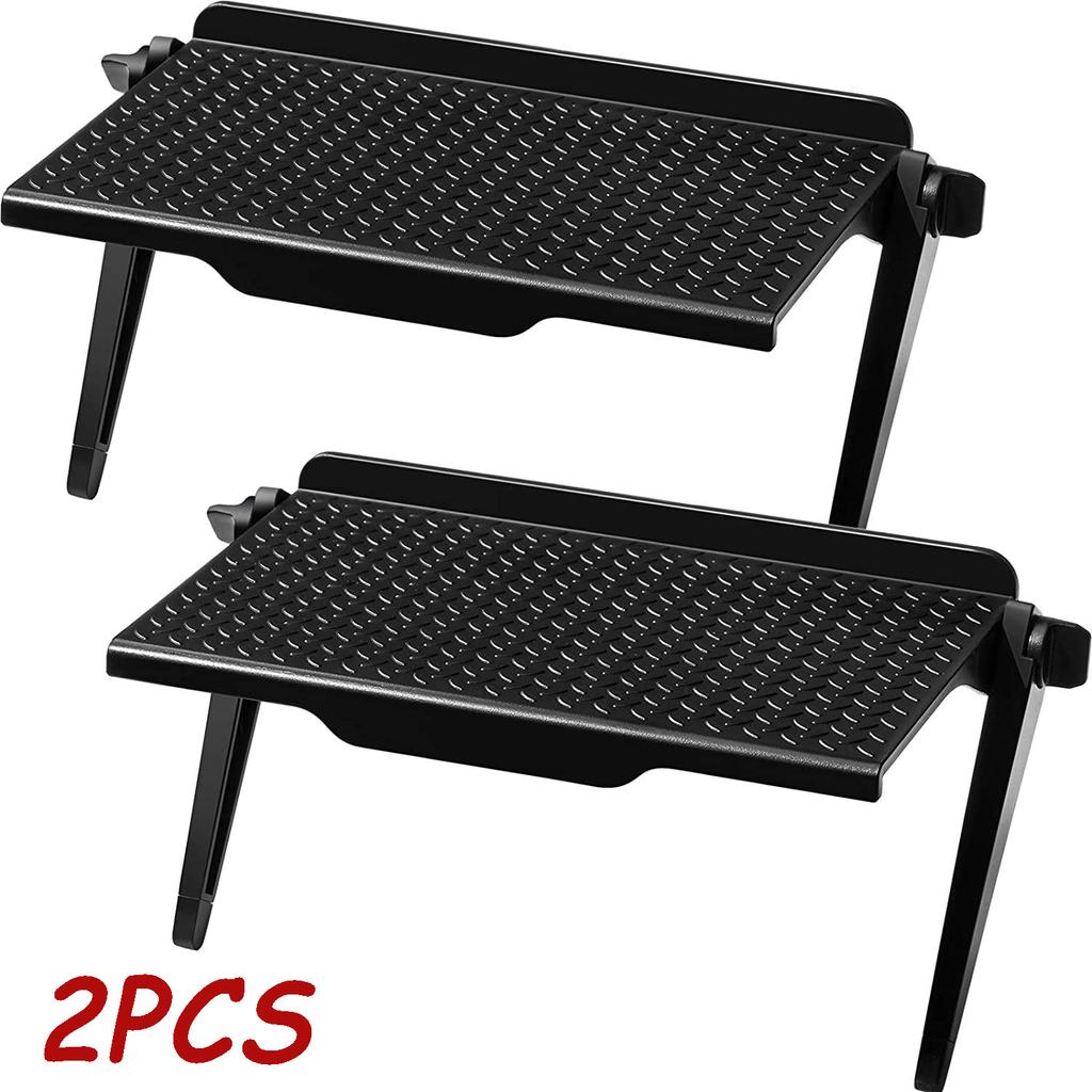2pcs Tv Top Screen Shelf Adjustable Monitor Top Shelf Storage Bracket Computer Screen Shelf For Media Boxes Game Console Router
