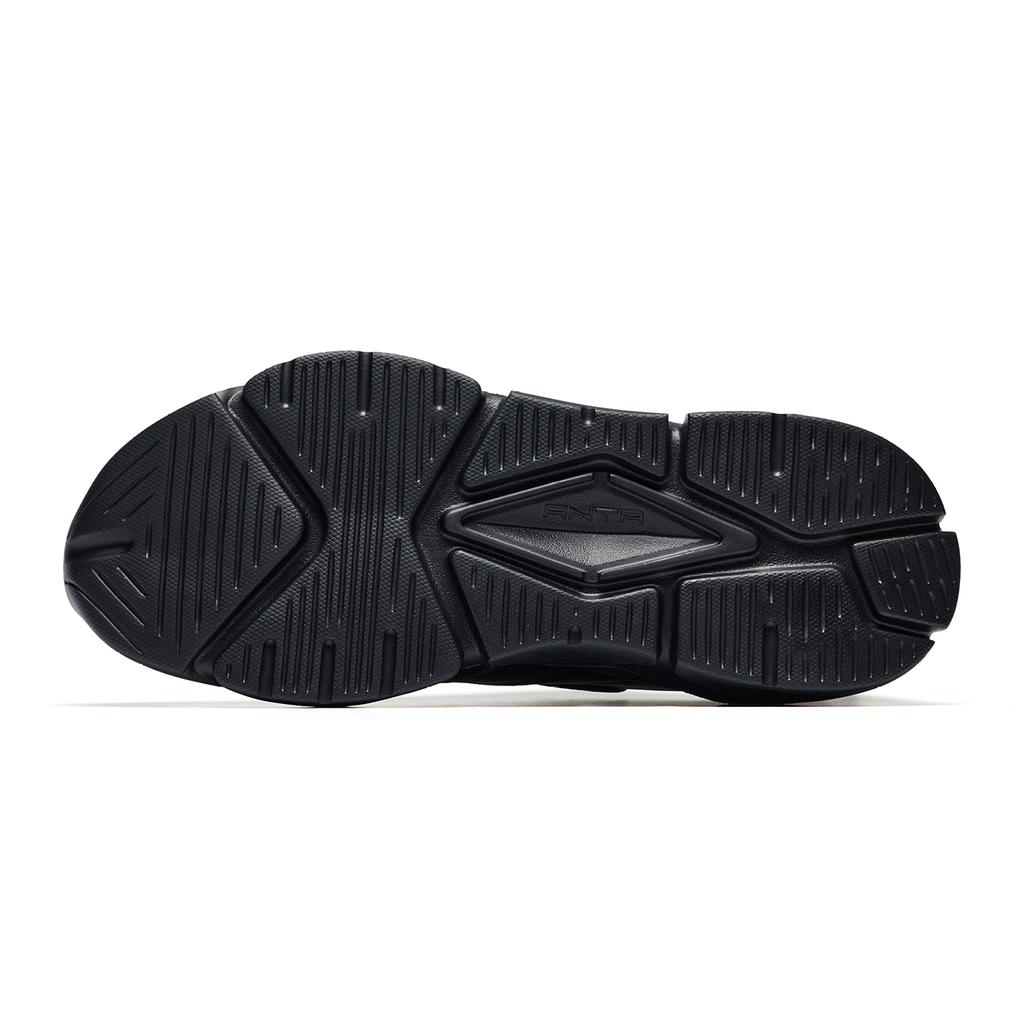 Anta Unrestrained Series Versatile Low-Top Casual Shoes Men Sneakers Black Silver 912638821-4
