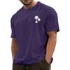 Men's Fashionable Casual Hawaiian Print Round Neck Short-Sleeved T-Shirt Top