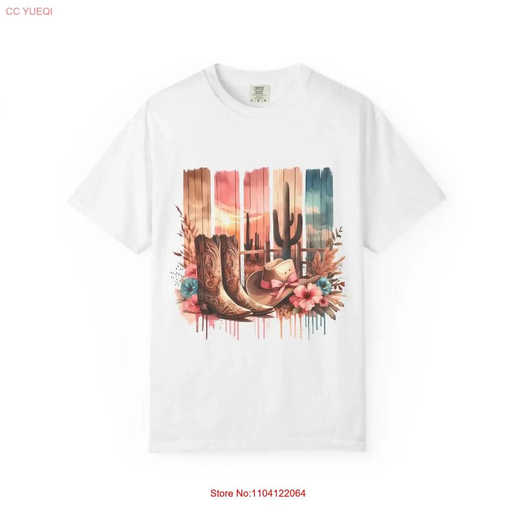 Southwestern Brushstrokes T Shirt Cowgirl Apparel Western Style Vintage Graphic Comfortable Casual Homme Breathable