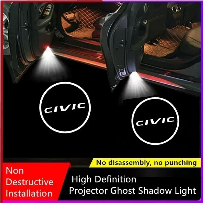 LED Car Door Ghost Shadow Logo Projector Light for Honda Civic 2006 2007 2008 2009 2010 2011 Hybrid 2006-2019 Led Projector Lamp
