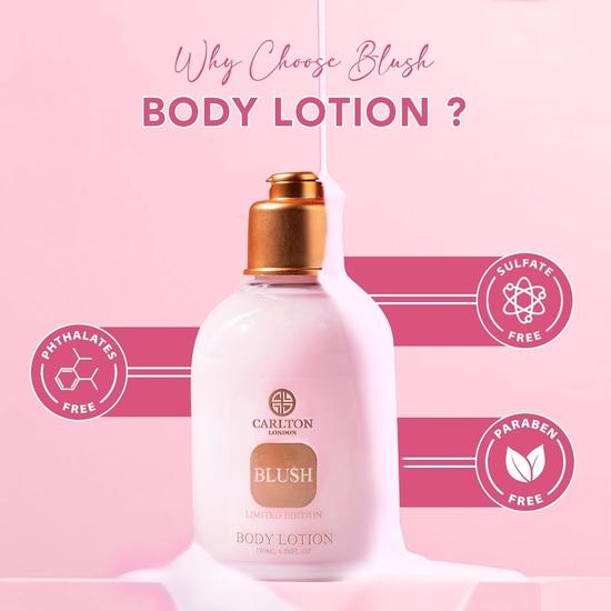 Carlton London Women Lotion Corporelle Blush Édition Limitée | Guérit, Répare et Apaise la Peau | Hydratant et Ultra Hydratant Visage, Corps & Mains
