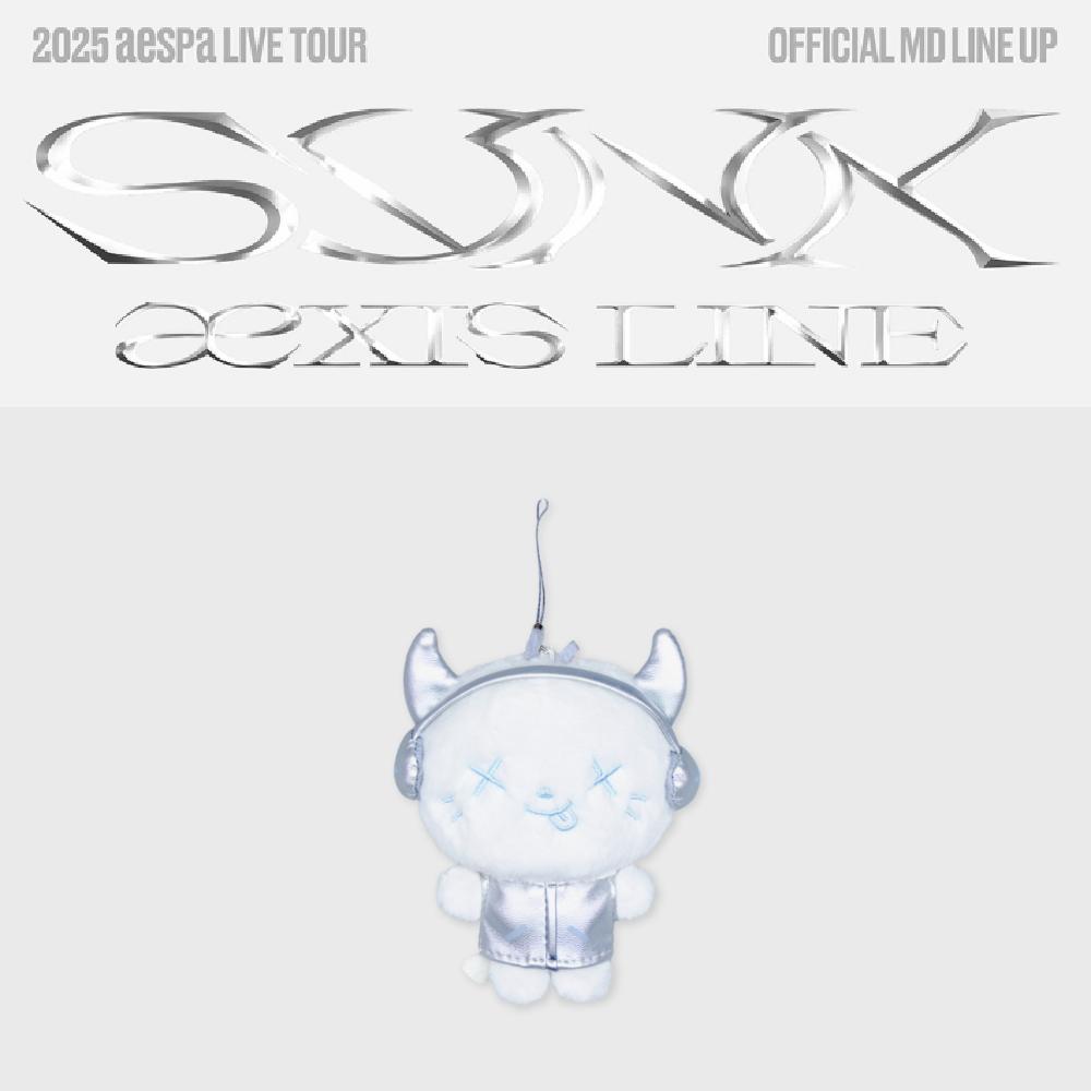 Pre-order 2025 Aespa LIVE TOUR SYNK: aeXIS LINE Fanlight Doll Key Ring Silver Ver.