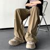 Herren Braun Sommer Quick Dry Fallschirm Jogger Y2K Cargo Hosen Breites Bein Baggy Pantalon Hose Koreanischen Stil 2023 Jogginghose