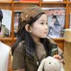 Girls' Summer Retro Japanese Style Hippopotamus Beret - Lightweight Kids' Sun Protection Hat