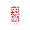 Waterproof Floral Forehead Tattoo Sticker for Women & Children - Ancient Costume Fairy Hanfu & Bride Red Stickers