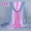 Supply imitation silk georgette silk scarf, popular bright and gradual change of color accessories scarf