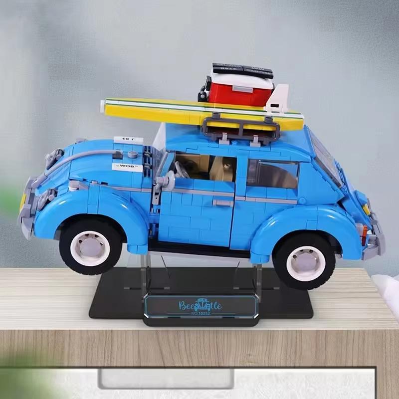 1167 piezas Bloques de Construcción Modelo de Coche Furgoneta Escarabajo Azul Técnico Set de Vehículos Creativos de Ciudad Juguetes Ladrillos Para Niño Niños Regalo de Navidad