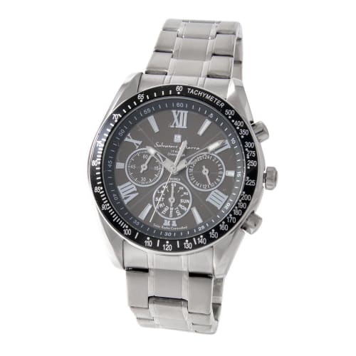 Salvatore Marra Men's Radio-Controlled Solar Watch SM15116-SSBKSV