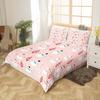 Cartoon Snowman Pink Polka Dots Three-Piece Quilt Cover Digital Printing Bedding Set Bed Cover