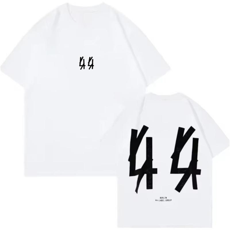 2026 44 Gruppo Etichette Cotone Hip Hop T-shirt Unisex Streetwear Manica Corta Girocollo Stampa Casual Traspirante Moda Maglietta Adulto