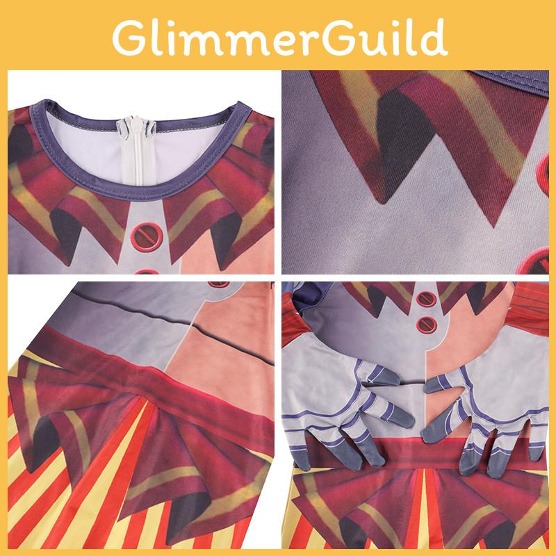 Get Ready For Halloween With Sundrop Fnaf Clown Cosplay Clothing Bodysuit Mask For Boys And Girls