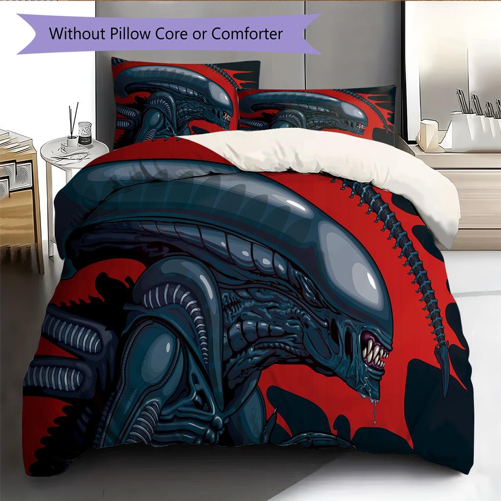 Cartoon Pattern Bedding Quilt Set Quilt Cover Pillowcase Home Decoration Birthday Gift (1 * Duvet Cover + 2 * Pillowcase, Without Core)