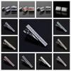 Zinc Zinc Alloy Cuff Links Shiny Sleeve Button Fashion Strip Zircon Tie Clip  Men's Suit Accessory