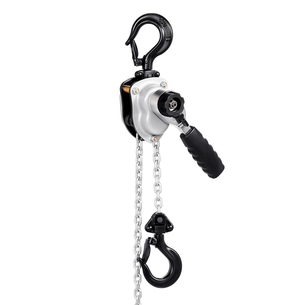 Manual Lever Chain Hoist, 1/4T 250KG Capacity Heavy Duty Come Along, 3M Lift G80 Alloy Steel Chain With Dual Pawl Mechanical Brake, 360° Rotating