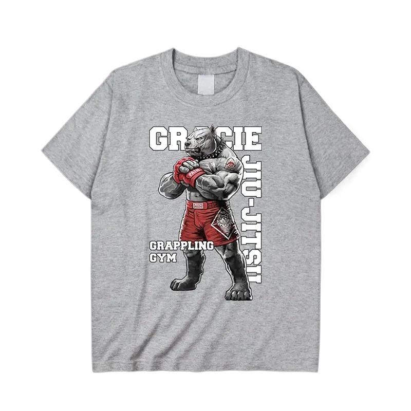 Brazilian Jujitsu Bully Dog Illustration Mens TShirt Cotton Round Neck Short Sleeve T Shirt
