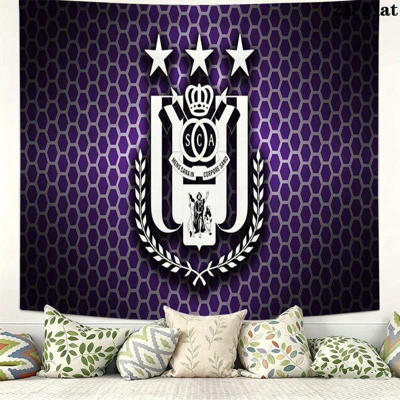 RSC Anderlecht Wall Tapestry Aesthetic Wall Hanging Printed Fabric Blanket Decorative Tapestries for Bedroom Living Room Home Decor