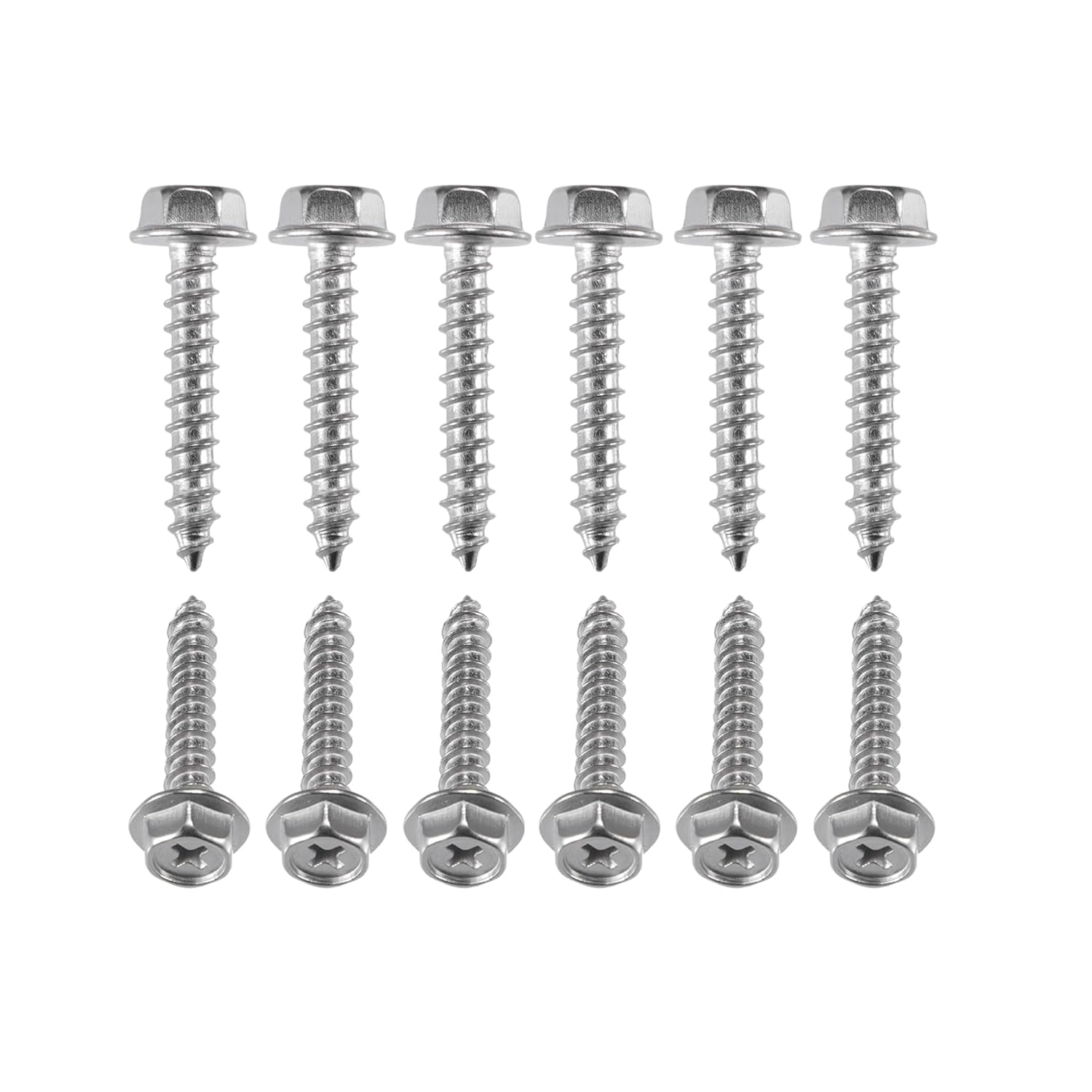 Clutch Cover Bolts for Polaris RZR 570 900 1000 for Polaris for Ranger 570 900 100xp / Durable Alloy Steel Galvanized / 12 Pcs Silver Tone