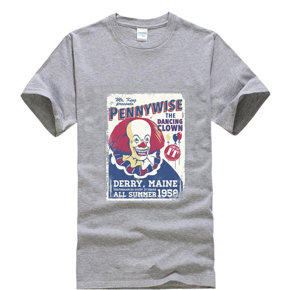 Creative Design The Dancing Clown Pennywise TShirt Summer Cotton Short Sleeve ONeck Unisexs T Shirt New S3XL